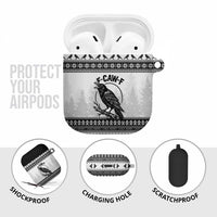 Funny Christmas F Caw F Raven AirPods Case Merry Craw Mas - Wonder Print Shop