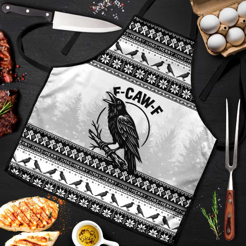 Funny Christmas F Caw F Raven Apron Merry Craw Mas - Wonder Print Shop