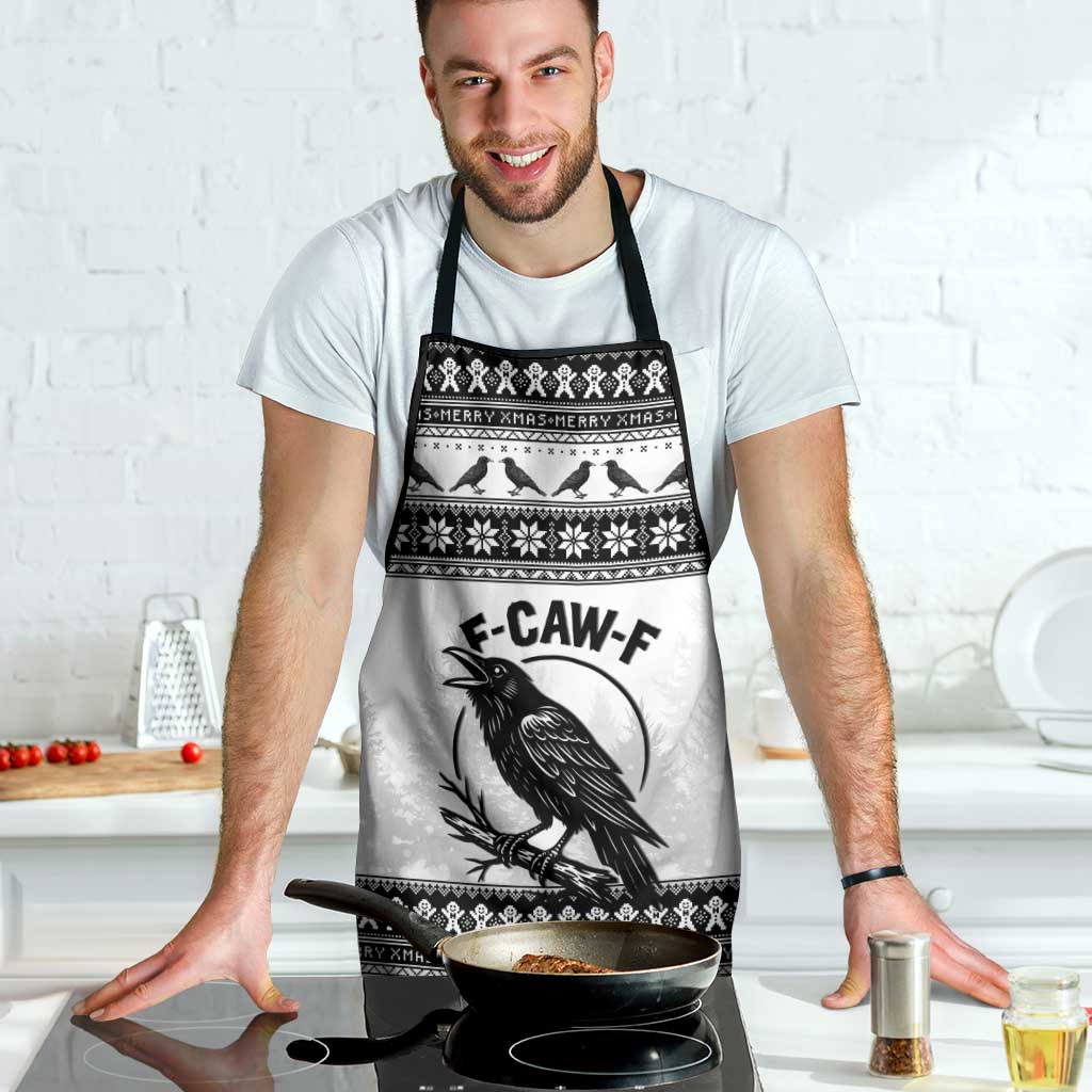 Funny Christmas F Caw F Raven Apron Merry Craw Mas - Wonder Print Shop