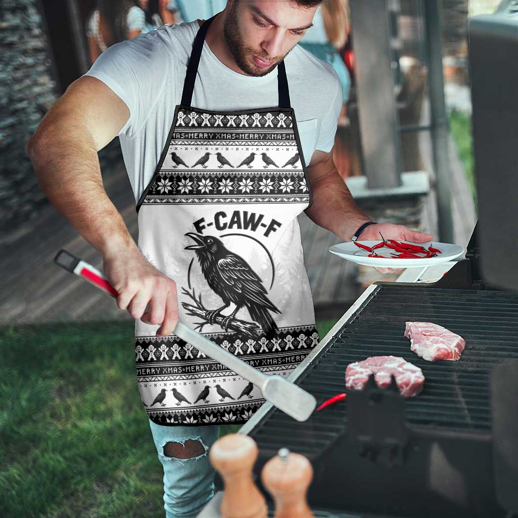 Funny Christmas F Caw F Raven Apron Merry Craw Mas - Wonder Print Shop