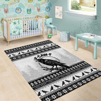 Funny Christmas F Caw F Raven Area Rug Merry Craw Mas - Wonder Print Shop