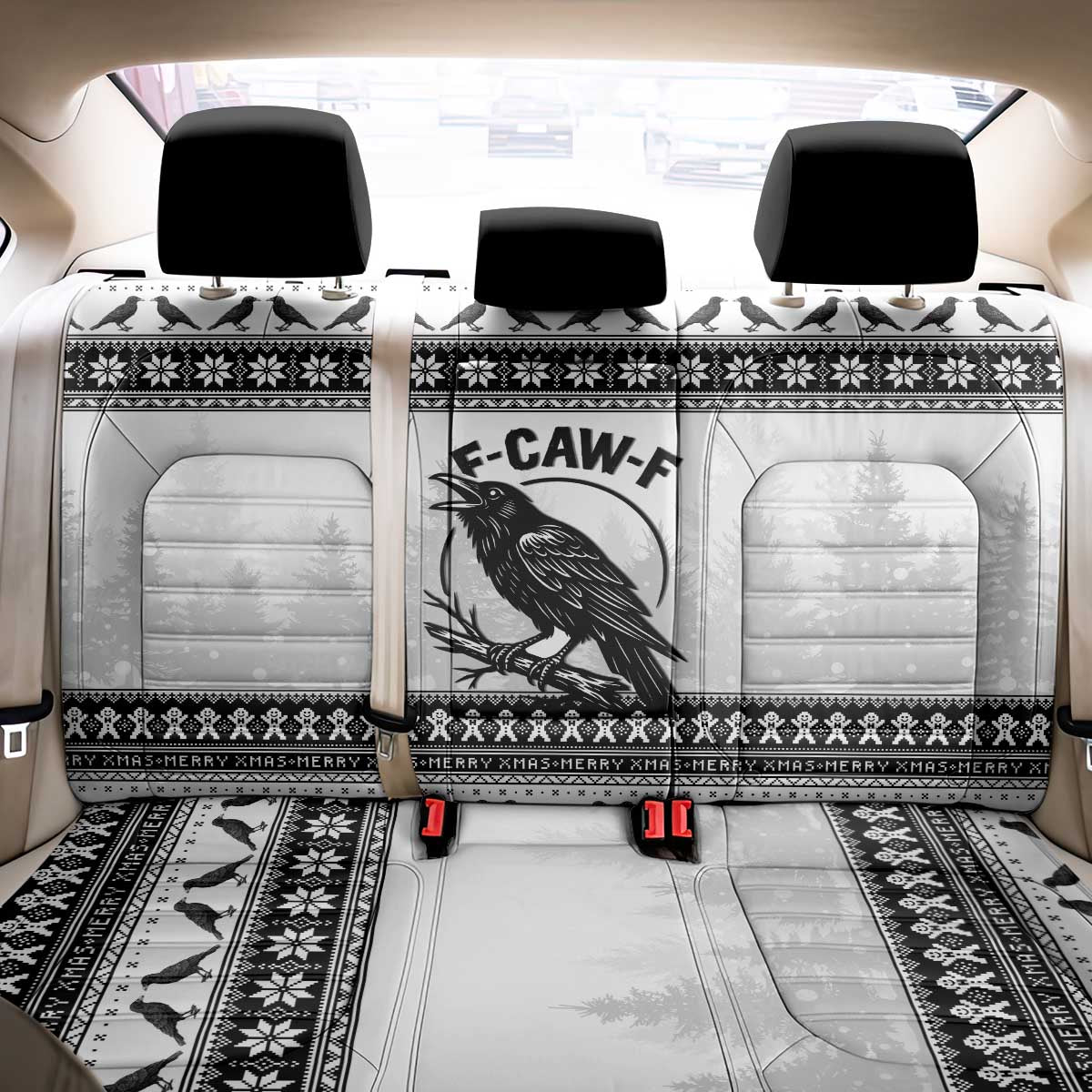 Funny Christmas F Caw F Raven Back Car Seat Cover Merry Craw Mas - Wonder Print Shop