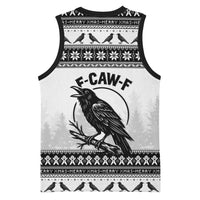 Funny Christmas F Caw F Raven Basketball Jersey Merry Craw Mas - Wonder Print Shop