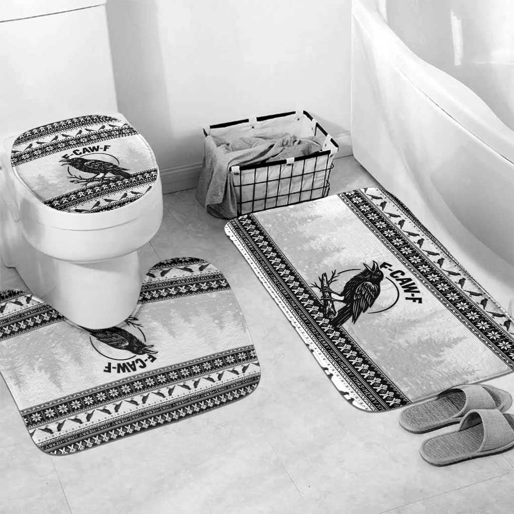 Funny Christmas F Caw F Raven Bathroom Set Merry Craw Mas - Wonder Print Shop