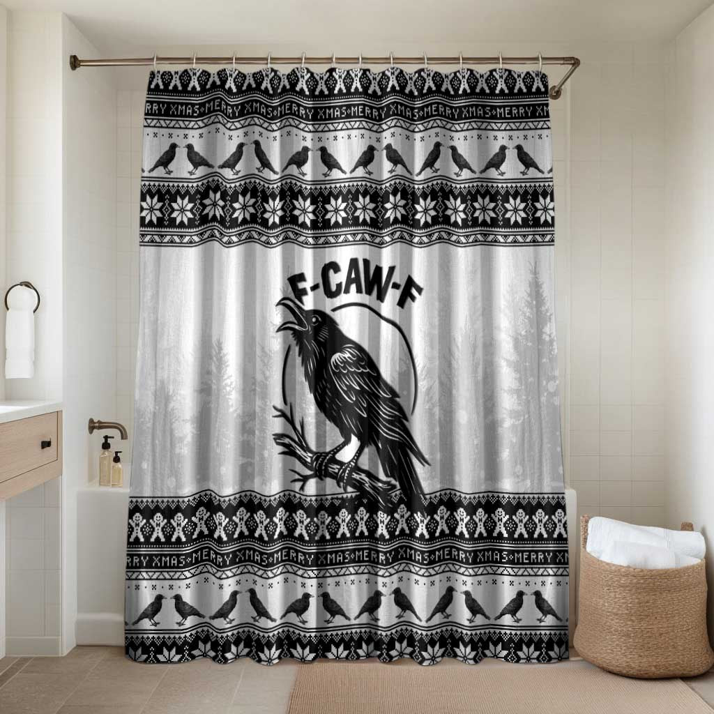 Funny Christmas F Caw F Raven Bathroom Set Merry Craw Mas - Wonder Print Shop