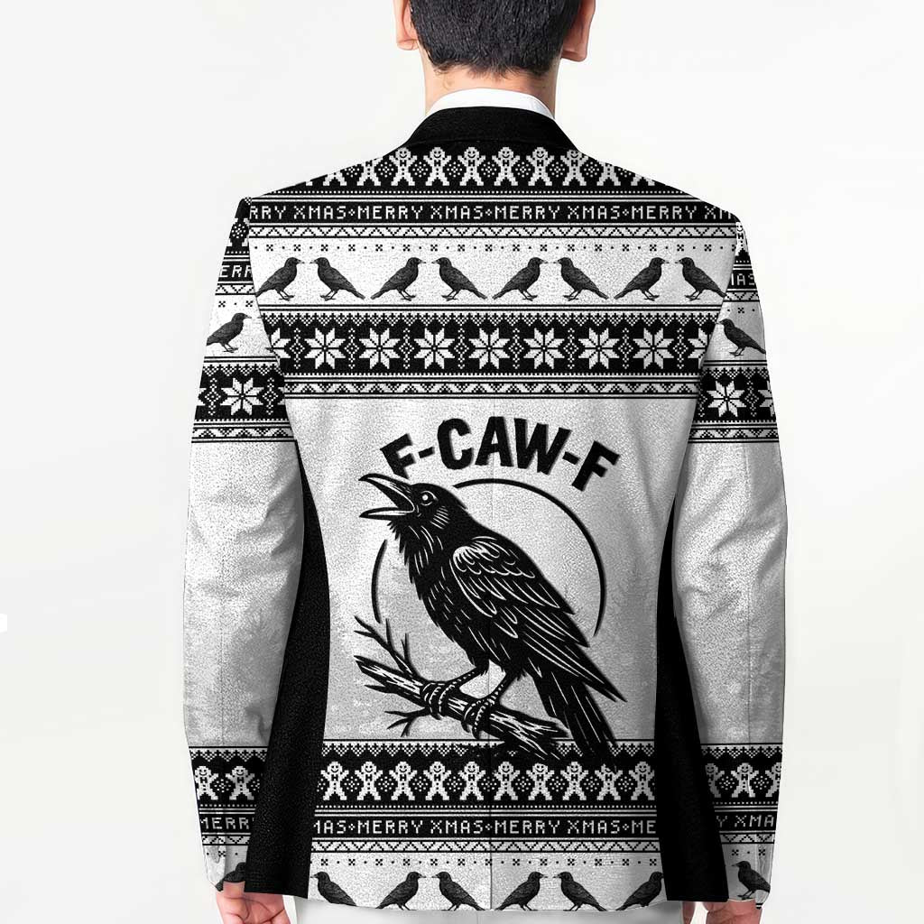 Funny Christmas F Caw F Raven Blazer Merry Craw Mas - Wonder Print Shop