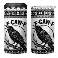Funny Christmas F Caw F Raven 4 in 1 Can Cooler Tumbler Merry Craw Mas - Wonder Print Shop