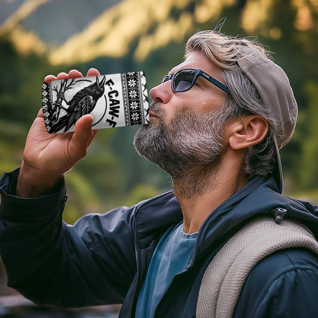 Funny Christmas F Caw F Raven 4 in 1 Can Cooler Tumbler Merry Craw Mas - Wonder Print Shop