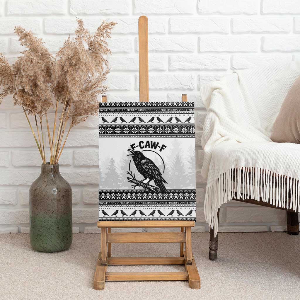 Funny Christmas F Caw F Raven Canvas Wall Art Merry Craw Mas - Wonder Print Shop