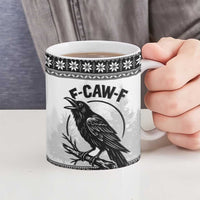 Funny Christmas F Caw F Raven Ceramic Mug Merry Craw Mas - Wonder Print Shop