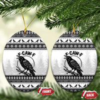 Funny Christmas F Caw F Raven Ceramic Ornament Merry Craw Mas - Wonder Print Shop