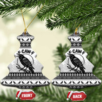 Funny Christmas F Caw F Raven Ceramic Ornament Merry Craw Mas - Wonder Print Shop