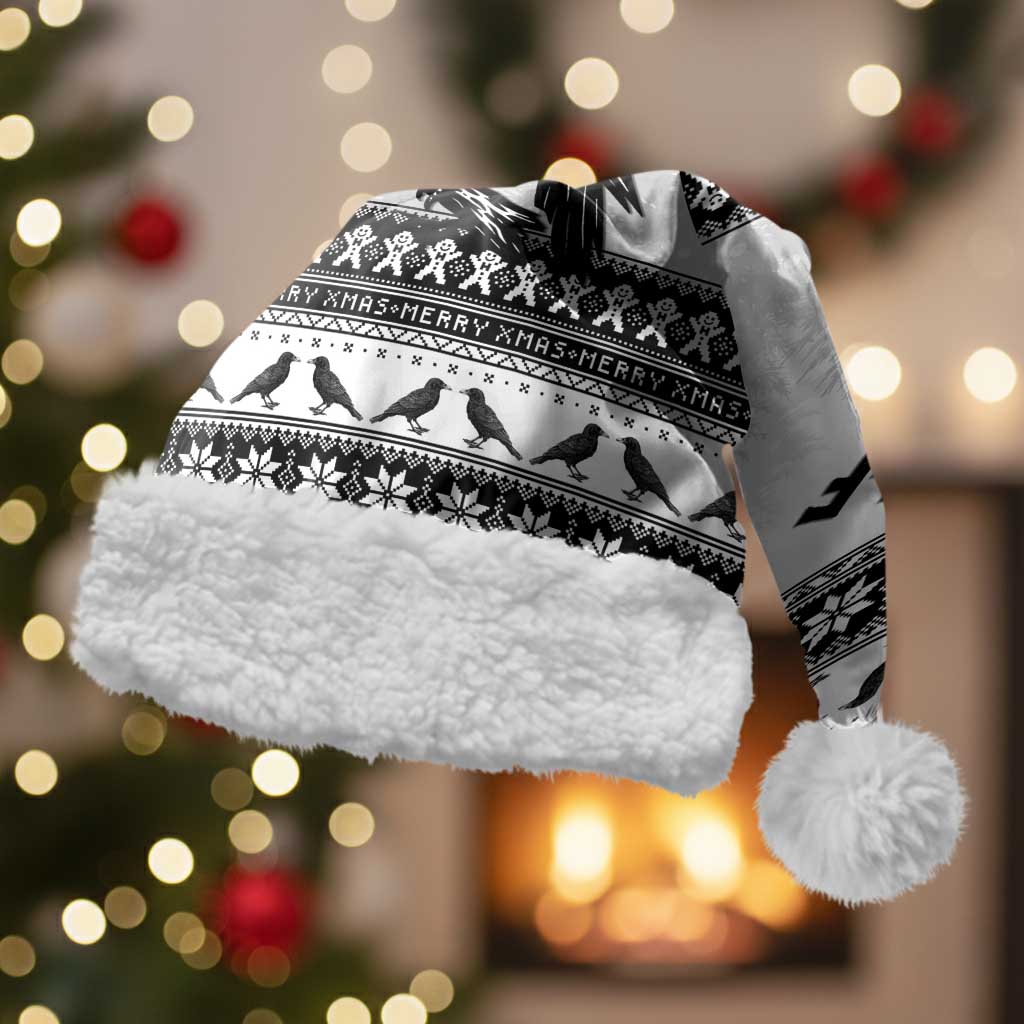Funny Christmas F Caw F Raven Christmas Santa Hat Merry Craw Mas - Wonder Print Shop