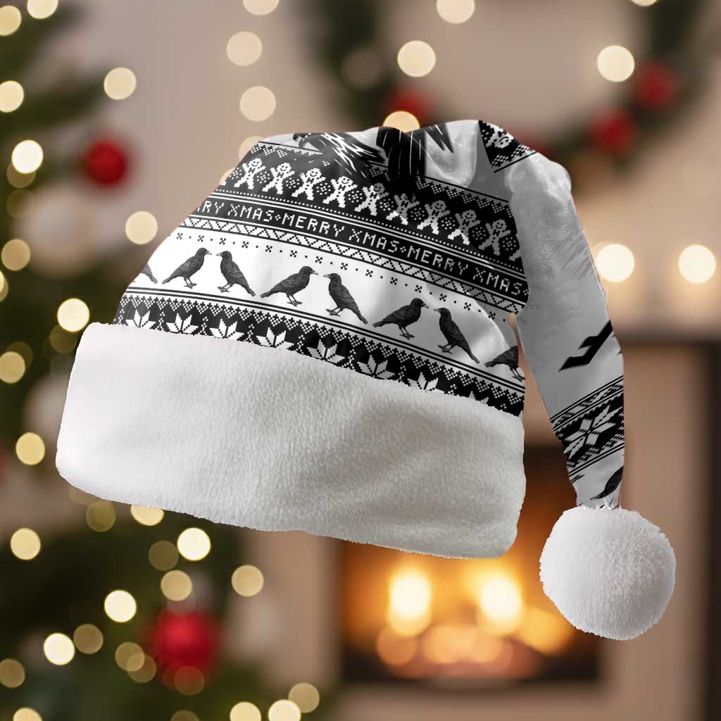 Funny Christmas F Caw F Raven Christmas Santa Hat Merry Craw Mas - Wonder Print Shop