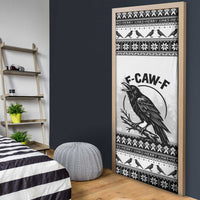 Funny Christmas F Caw F Raven Door Cover Merry Craw Mas - Wonder Print Shop