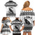 Funny Christmas F Caw F Raven Family Matching Off Shoulder Short Dress and Hawaiian Shirt Merry Craw Mas - Wonder Print Shop