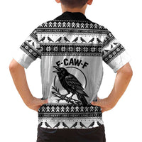 Funny Christmas F Caw F Raven Family Matching Puletasi and Hawaiian Shirt Merry Craw Mas - Wonder Print Shop