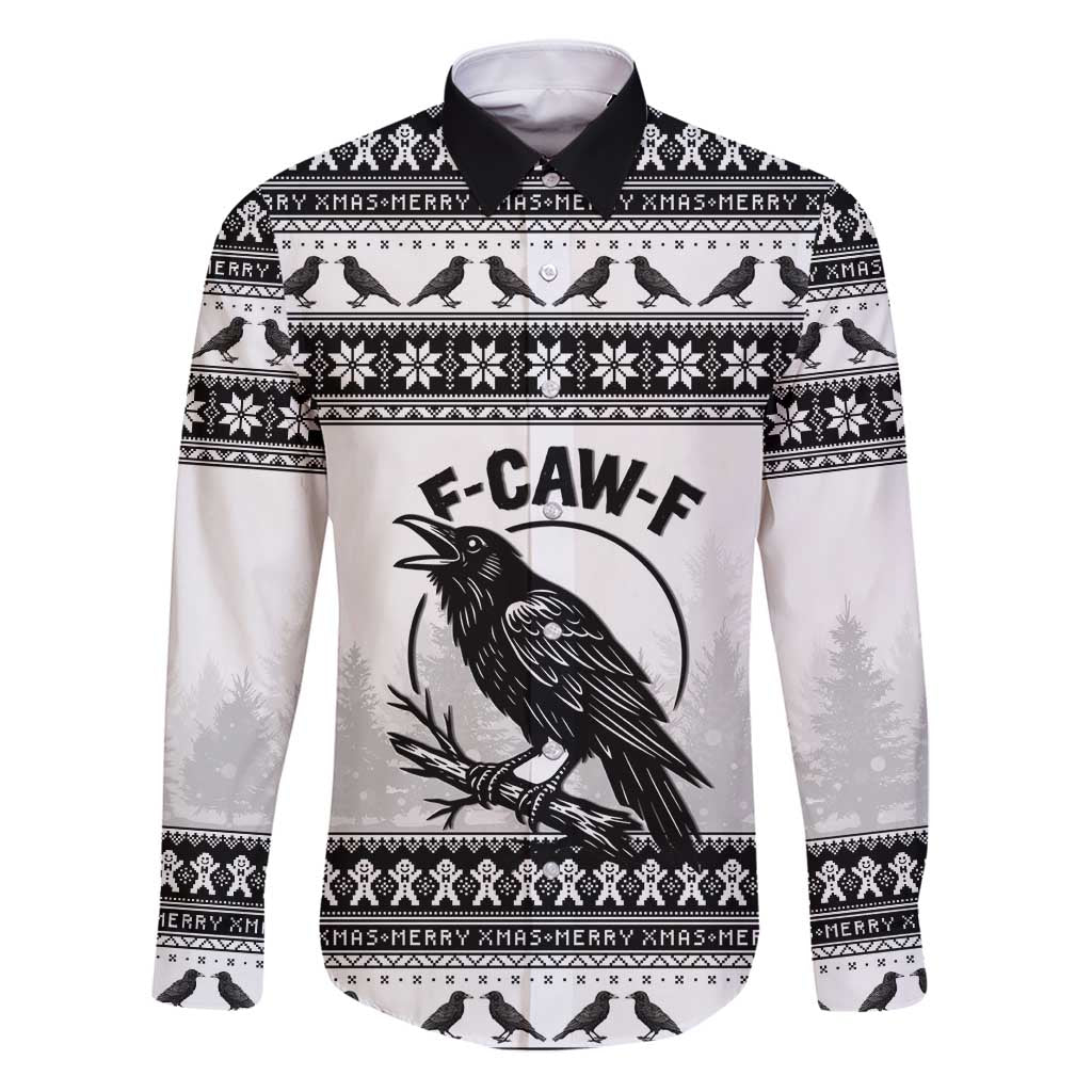Funny Christmas F Caw F Raven Family Matching Puletasi and Hawaiian Shirt Merry Craw Mas - Wonder Print Shop