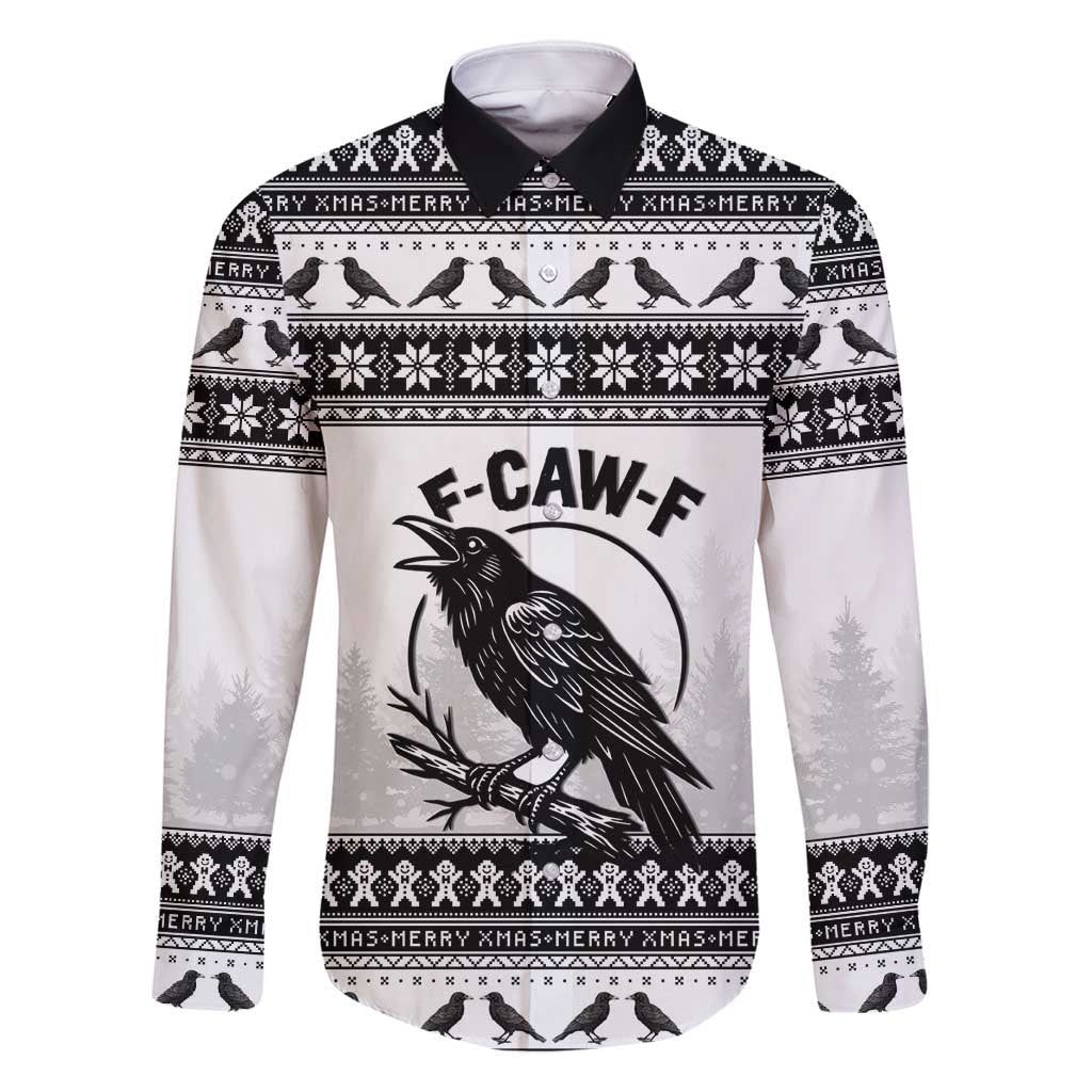 Funny Christmas F Caw F Raven Family Matching Summer Maxi Dress and Hawaiian Shirt Merry Craw Mas - Wonder Print Shop