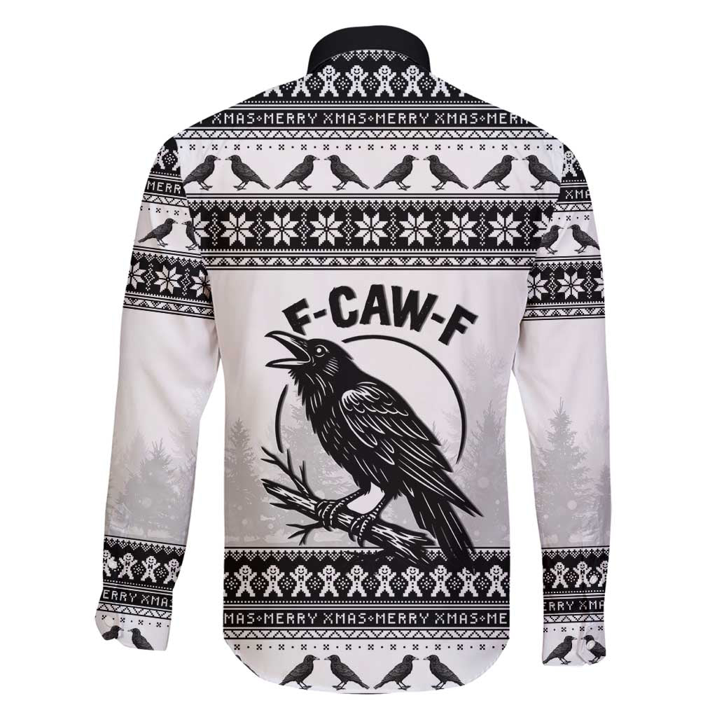Funny Christmas F Caw F Raven Family Matching Summer Maxi Dress and Hawaiian Shirt Merry Craw Mas - Wonder Print Shop