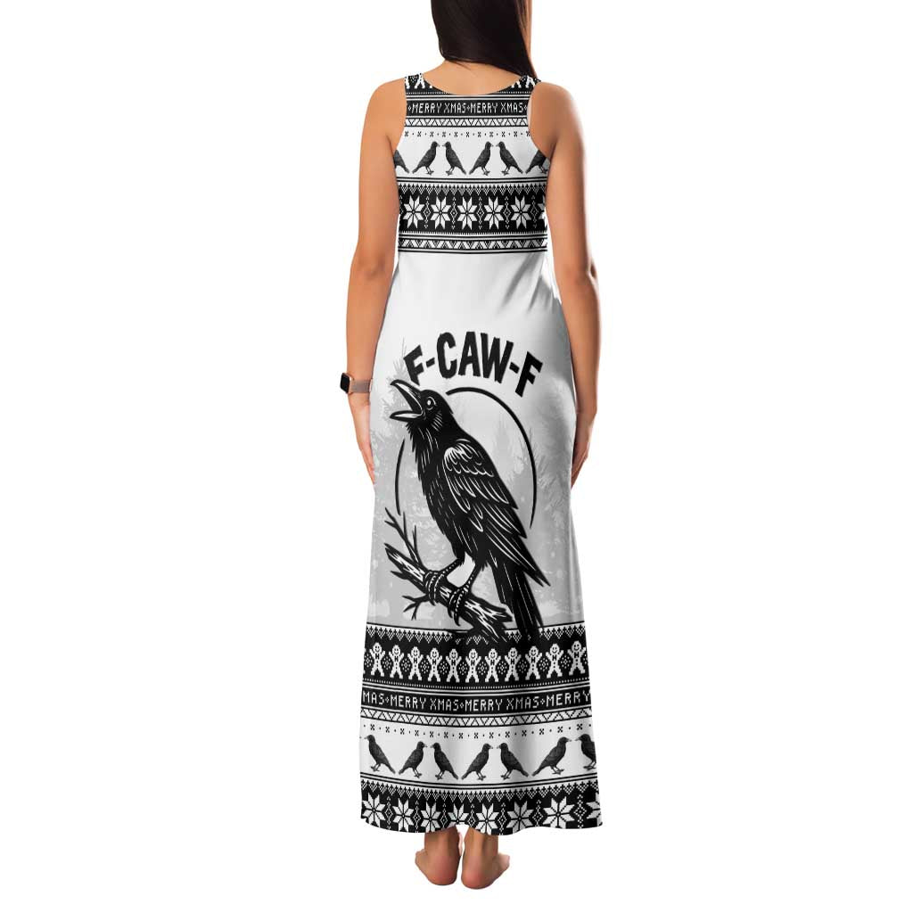 Funny Christmas F Caw F Raven Family Matching Tank Maxi Dress and Hawaiian Shirt Merry Craw Mas - Wonder Print Shop