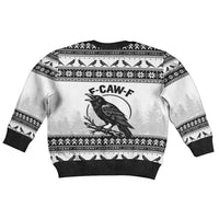 Funny Christmas F Caw F Raven Kid Ugly Christmas Sweater Merry Craw Mas - Wonder Print Shop