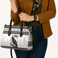Funny Christmas F Caw F Raven Leather Bag Merry Craw Mas - Wonder Print Shop