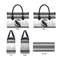 Funny Christmas F Caw F Raven Leather Bag Merry Craw Mas - Wonder Print Shop