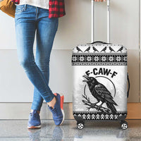 Funny Christmas F Caw F Raven Luggage Cover Merry Craw Mas - Wonder Print Shop