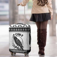 Funny Christmas F Caw F Raven Luggage Cover Merry Craw Mas - Wonder Print Shop
