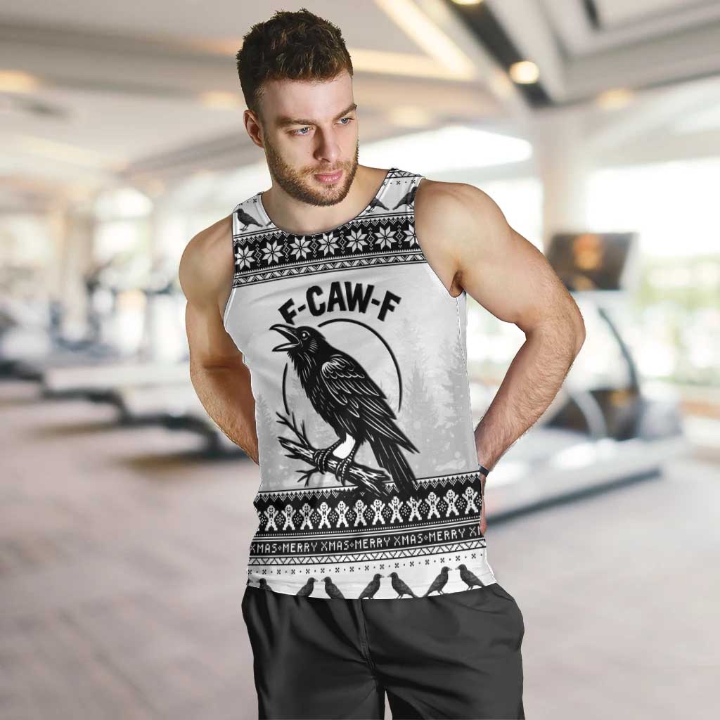 Funny Christmas F Caw F Raven Men Tank Top Merry Craw Mas - Wonder Print Shop