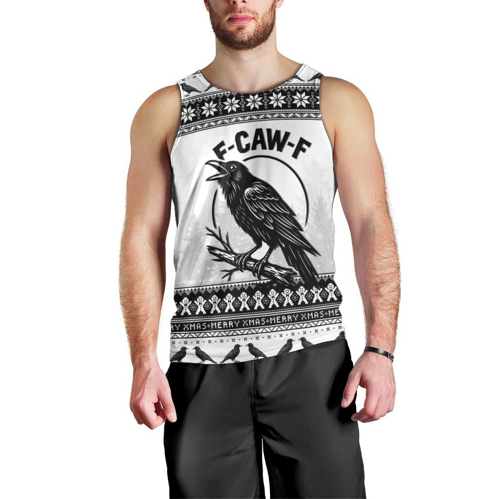 Funny Christmas F Caw F Raven Men Tank Top Merry Craw Mas - Wonder Print Shop