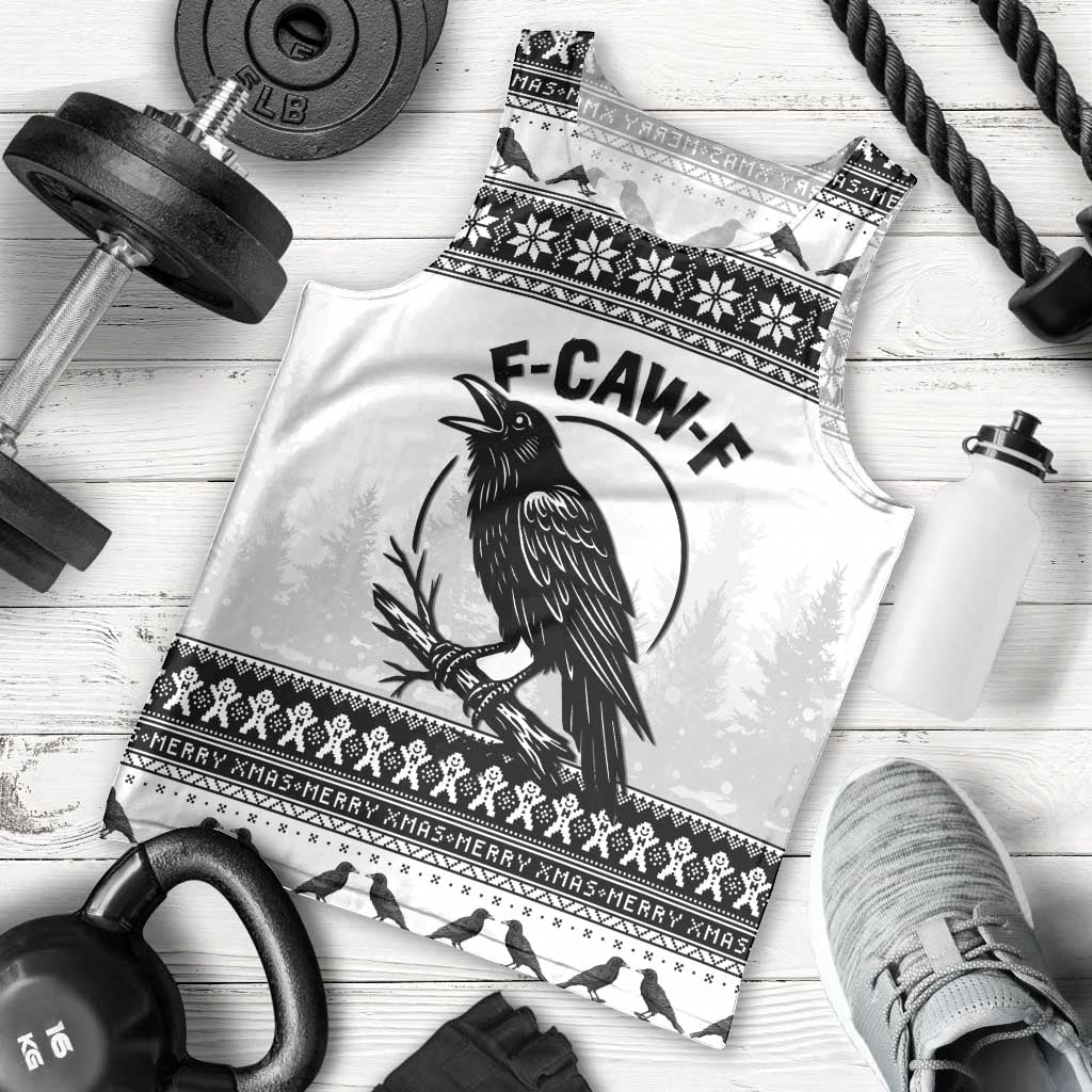 Funny Christmas F Caw F Raven Men Tank Top Merry Craw Mas - Wonder Print Shop