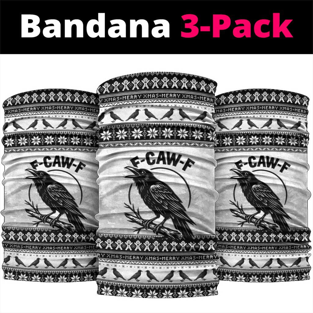 Funny Christmas F Caw F Raven Neck Gaiter Merry Craw Mas - Wonder Print Shop