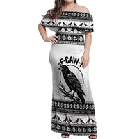 Funny Christmas F Caw F Raven Off Shoulder Maxi Dress Merry Craw Mas - Wonder Print Shop