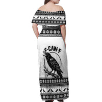 Funny Christmas F Caw F Raven Off Shoulder Maxi Dress Merry Craw Mas - Wonder Print Shop