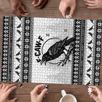 Funny Christmas F Caw F Raven Puzzle Merry Craw Mas - Wonder Print Shop