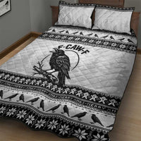 Funny Christmas F Caw F Raven Quilt Bed Set Merry Craw Mas - Wonder Print Shop