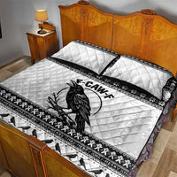 Funny Christmas F Caw F Raven Quilt Bed Set Merry Craw Mas - Wonder Print Shop