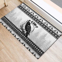 Funny Christmas F Caw F Raven Rubber Doormat Merry Craw Mas - Wonder Print Shop