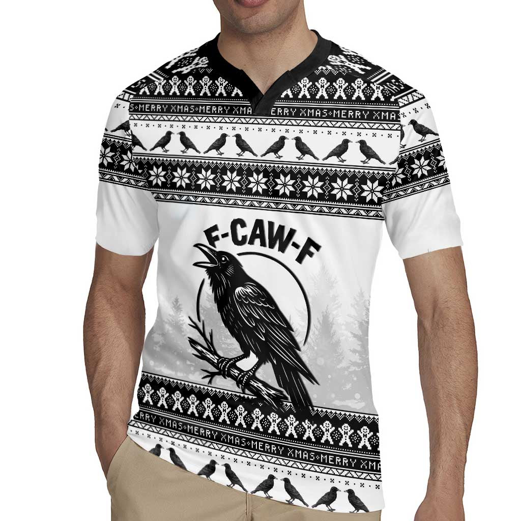 Funny Christmas F Caw F Raven Rugby Jersey Merry Craw Mas - Wonder Print Shop