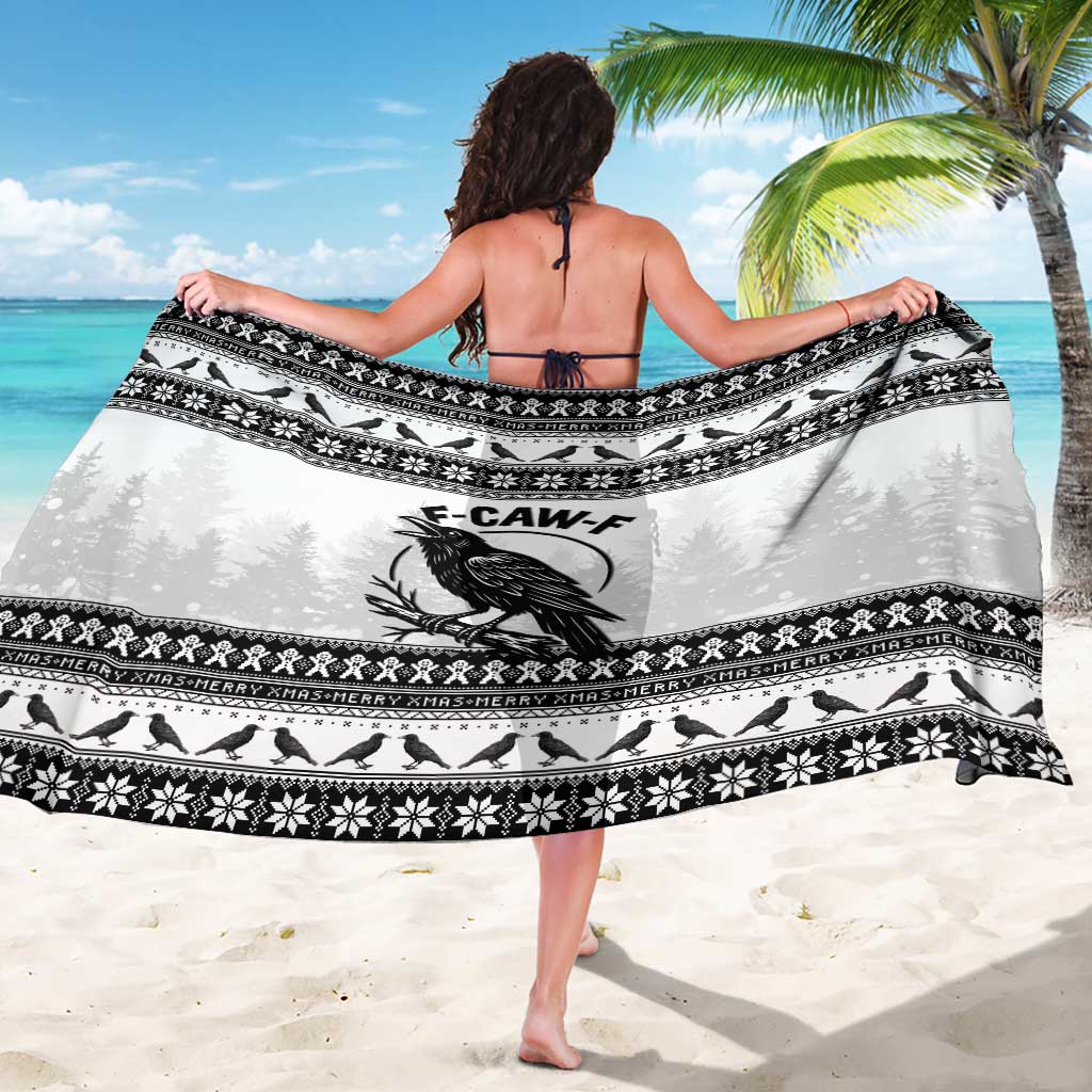 Funny Christmas F Caw F Raven Sarong Merry Craw Mas - Wonder Print Shop