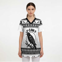 Funny Christmas F Caw F Raven Scrub Top Merry Craw Mas - Wonder Print Shop