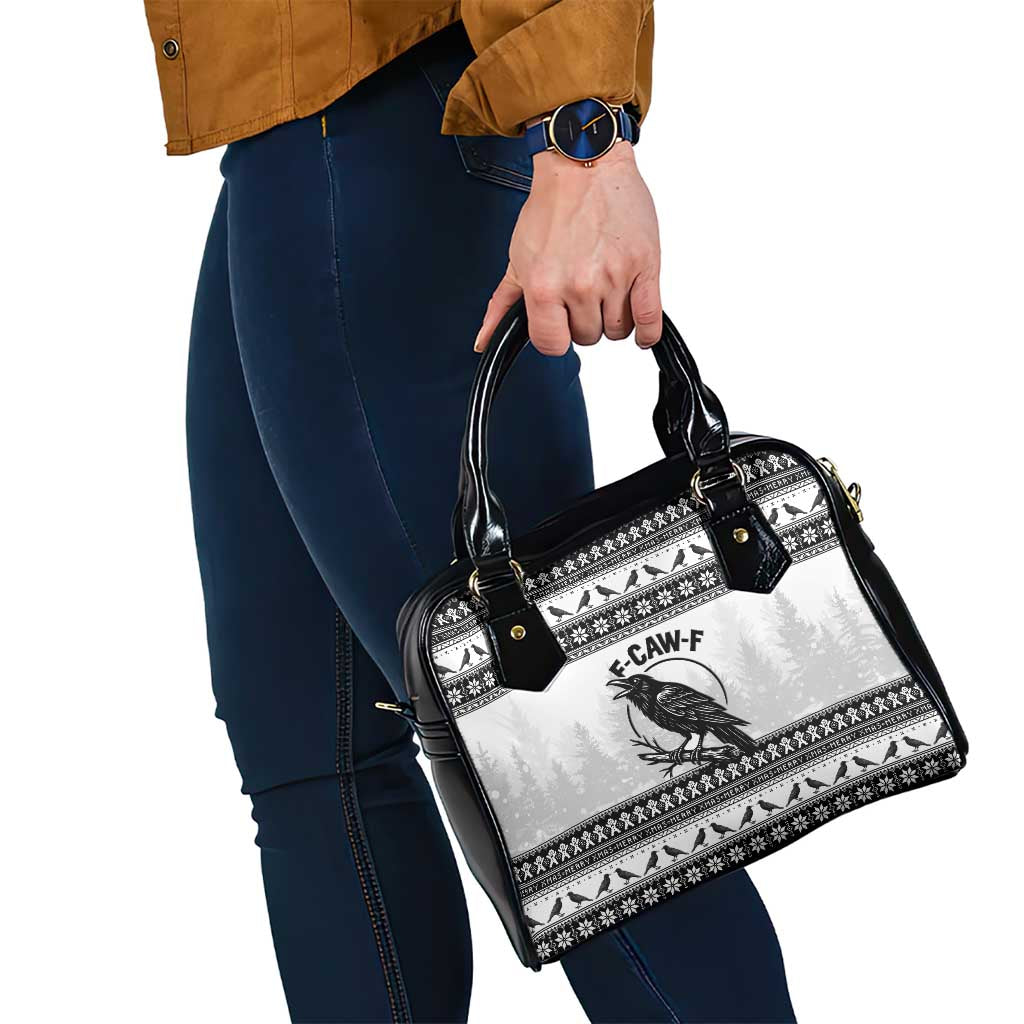 Funny Christmas F Caw F Raven Shoulder Handbag Merry Craw Mas - Wonder Print Shop