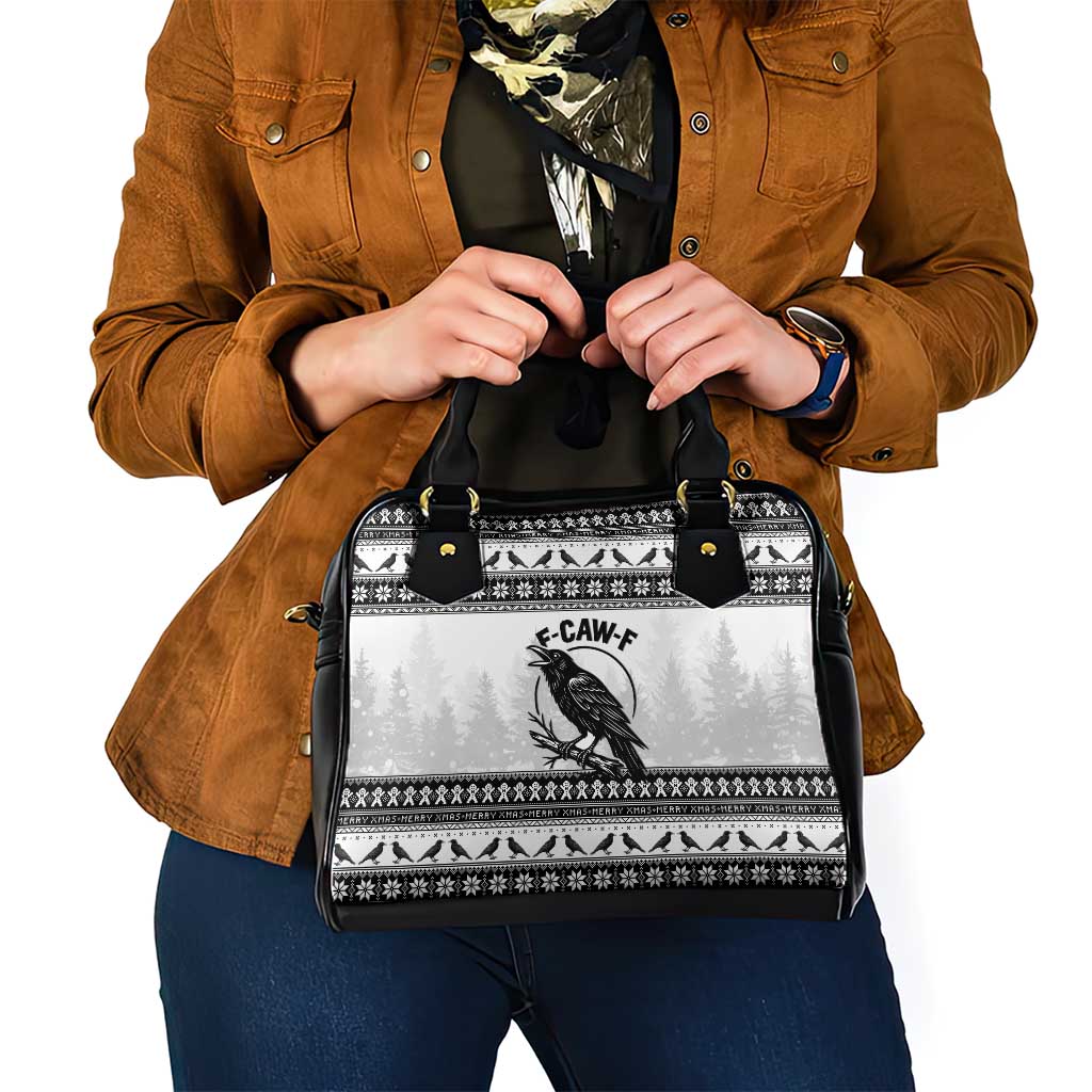 Funny Christmas F Caw F Raven Shoulder Handbag Merry Craw Mas - Wonder Print Shop
