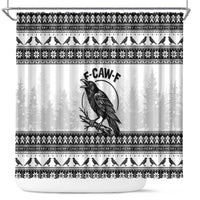Funny Christmas F Caw F Raven Shower Curtain Merry Craw Mas - Wonder Print Shop