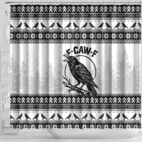 Funny Christmas F Caw F Raven Shower Curtain Merry Craw Mas - Wonder Print Shop