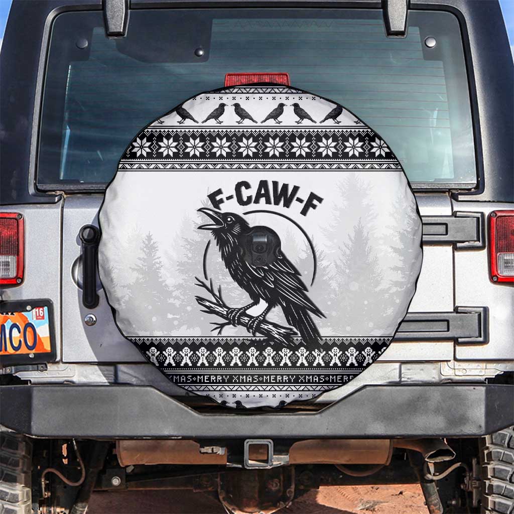 Funny Christmas F Caw F Raven Spare Tire Cover Merry Craw Mas - Wonder Print Shop