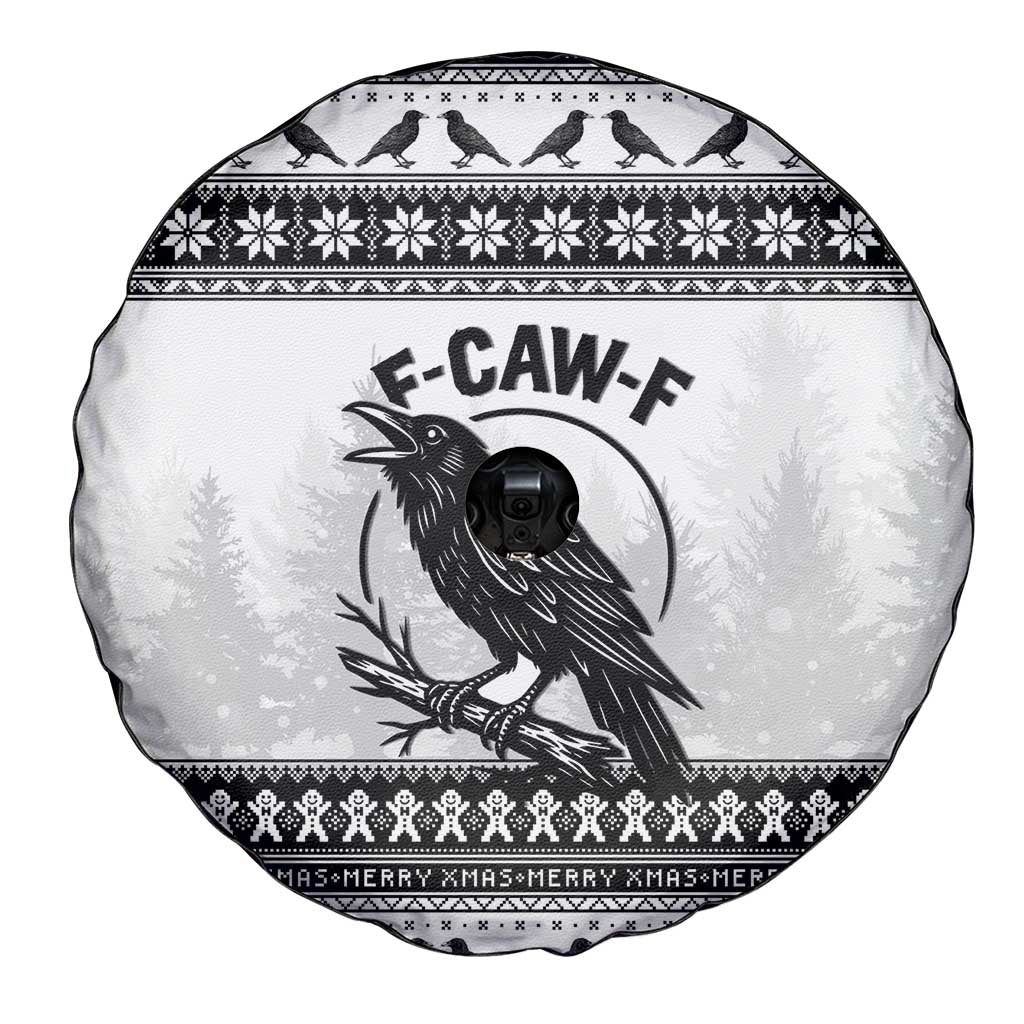 Funny Christmas F Caw F Raven Spare Tire Cover Merry Craw Mas - Wonder Print Shop