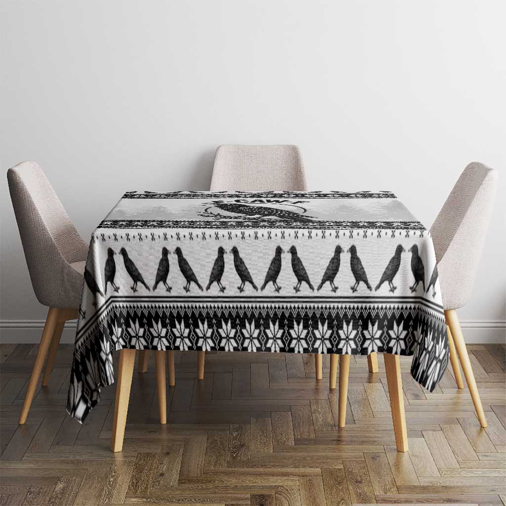 Funny Christmas F Caw F Raven Tablecloth Merry Craw Mas - Wonder Print Shop